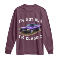 I'm Not Old I'm Classic Long Sleeve Shirt Vintage 1970 Purple Classic Muscle Car