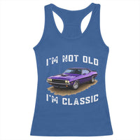 I'm Not Old I'm Classic Racerback Tank Top Vintage 1970 Purple Classic Muscle Car
