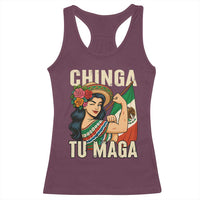 Chinga Tu Maga Protest Racerback Tank Top Funny Mexican Women - Wonder Print Shop
