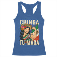 Chinga Tu Maga Protest Racerback Tank Top Funny Mexican Women - Wonder Print Shop