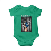 Machinist Patriotic US Flag Baby Onesie - Wonder Print Shop