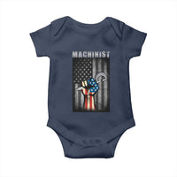 Machinist Patriotic US Flag Baby Onesie - Wonder Print Shop