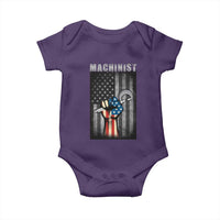 Machinist Patriotic US Flag Baby Onesie - Wonder Print Shop