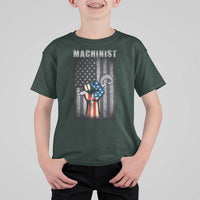 Machinist Patriotic US Flag T Shirt For Kid - Wonder Print Shop