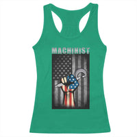 Machinist Patriotic US Flag Racerback Tank Top - Wonder Print Shop