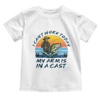 Funny Skeleton Camo Fishing Toddler T Shirt I Can Not Work Today My Arm Is In A Cast - Wonder Print Shop