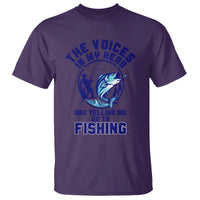 Funny Fisherman T Shirt The Voices In My Head Are Telling Me To Go Fishing - Wonder Print Shop