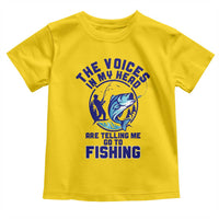 Funny Fisherman Toddler T Shirt The Voices In My Head Are Telling Me To Go Fishing - Wonder Print Shop