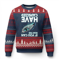 If You Can Read This I Have Capsized Ugly Christmas Sweater Funny Boating - Wonder Print Shop