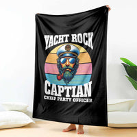 Yacht Rock Captain Throw Blanket Funny Boating Party Music - Wonder Print Shop