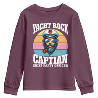 Yacht Rock Captain Youth Sweatshirt Funny Boating Party Music - Wonder Print Shop
