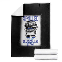 Blue Collar Wife Life Messy Bun Throw Blanket - Wonder Print Shop