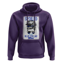 Blue Collar Wife Life Messy Bun Hoodie - Wonder Print Shop
