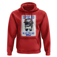 Blue Collar Wife Life Messy Bun Hoodie - Wonder Print Shop