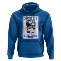 Blue Collar Wife Life Messy Bun Hoodie - Wonder Print Shop