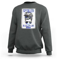 Blue Collar Wife Life Messy Bun Sweatshirt - Wonder Print Shop
