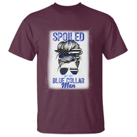 Blue Collar Wife Life Messy Bun T Shirt - Wonder Print Shop