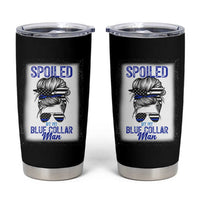 Blue Collar Wife Life Messy Bun Tumbler Cup - Wonder Print Shop