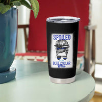 Blue Collar Wife Life Messy Bun Tumbler Cup - Wonder Print Shop