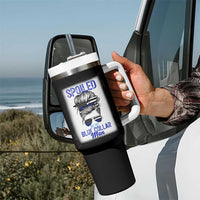 Blue Collar Wife Life Messy Bun Tumbler With Handle - Wonder Print Shop