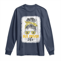 Messy Bun School Bus Driver Life Long Sleeve Shirt - Wonder Print Shop