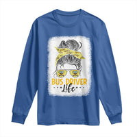 Messy Bun School Bus Driver Life Long Sleeve Shirt - Wonder Print Shop