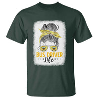 Messy Bun School Bus Driver Life T Shirt - Wonder Print Shop