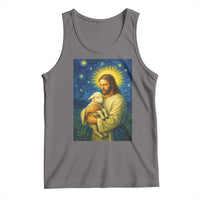Jesus Christian Tank Top Hug Lamb Starry Night Van Gogh - Wonder Print Shop