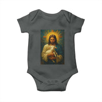 Jesus Christian Baby Onesie Hug Lamb Faith Easter - Wonder Print Shop