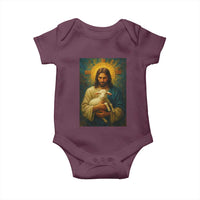 Jesus Christian Baby Onesie Hug Lamb Faith Easter - Wonder Print Shop