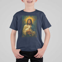 Jesus Christian T Shirt For Kid Hug Lamb Faith Easter - Wonder Print Shop