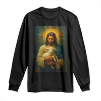 Jesus Christian Long Sleeve Shirt Hug Lamb Faith Easter - Wonder Print Shop