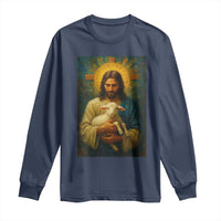 Jesus Christian Long Sleeve Shirt Hug Lamb Faith Easter - Wonder Print Shop