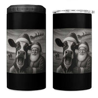 Funny Santa Selfie with Cow Christmas 4 in 1 Can Cooler Tumbler - Wonder Print Shop