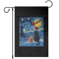 Cat Starry Night Christmas Garden Flag Van Gogh Cat Lover Xmas - Wonder Print Shop