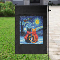 Funny Couples Christmas Garden Flag Cats Lover Starry Night - Wonder Print Shop