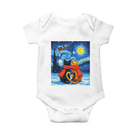 Funny Couples Christmas Baby Onesie Cats Lover Starry Night - Wonder Print Shop