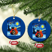 Funny Couples Xmas Ceramic Ornament Cats Lover Starry Night - Wonder Print Shop