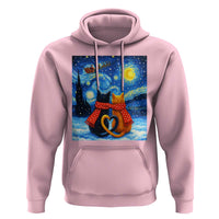 Funny Couples Christmas Hoodie Cats Lover Starry Night - Wonder Print Shop