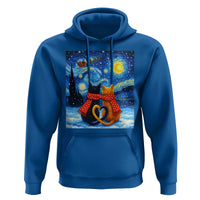 Funny Couples Christmas Hoodie Cats Lover Starry Night - Wonder Print Shop