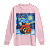Funny Couples Christmas Long Sleeve Shirt Cats Lover Starry Night - Wonder Print Shop