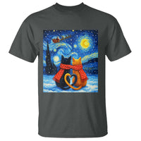 Funny Couples Christmas T Shirt Cats Lover Starry Night - Wonder Print Shop