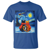 Funny Couples Christmas T Shirt Cats Lover Starry Night - Wonder Print Shop