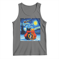 Funny Couples Christmas Tank Top Cats Lover Starry Night - Wonder Print Shop
