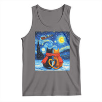 Funny Couples Christmas Tank Top Cats Lover Starry Night - Wonder Print Shop