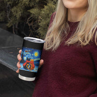 Funny Couples Christmas Tumbler Cup Cats Lover Starry Night - Wonder Print Shop