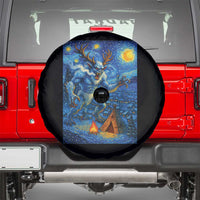 Wedigo Cryptid Christmas Spare Tire Cover Native American Starry Night Xmas - Wonder Print Shop