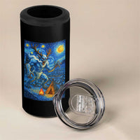 Wedigo Cryptid Christmas 4 in 1 Can Cooler Tumbler Native American Starry Night Xmas - Wonder Print Shop