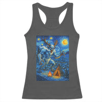 Wedigo Cryptid Christmas Racerback Tank Top Native American Starry Night Xmas - Wonder Print Shop