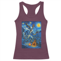 Wedigo Cryptid Christmas Racerback Tank Top Native American Starry Night Xmas - Wonder Print Shop